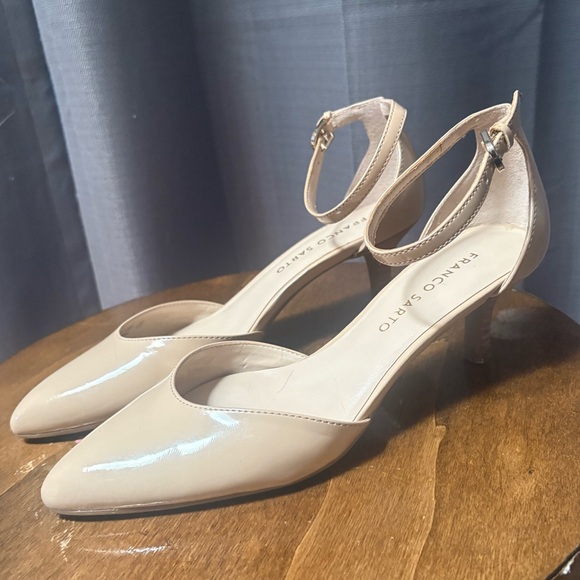Franco Sarto Remmy Nude Ankle Strap Kitten Heels, 6.5 - Picture 4 of 9